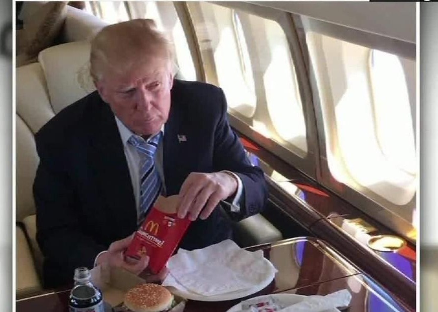 Even without the buns, Trump’s favorite fast-food meal is a diet-buster