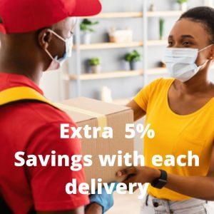 Savings with each delivery